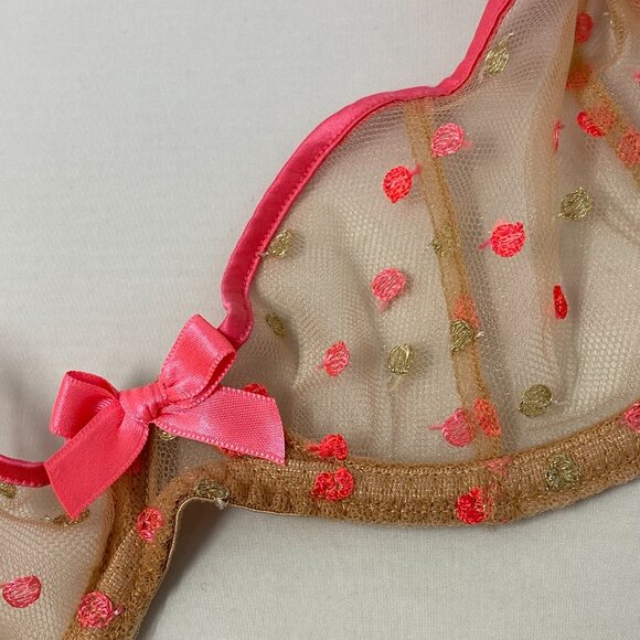 Agent Provocateur Brie Pink Demi Bra 32D - Picture 6 of 9